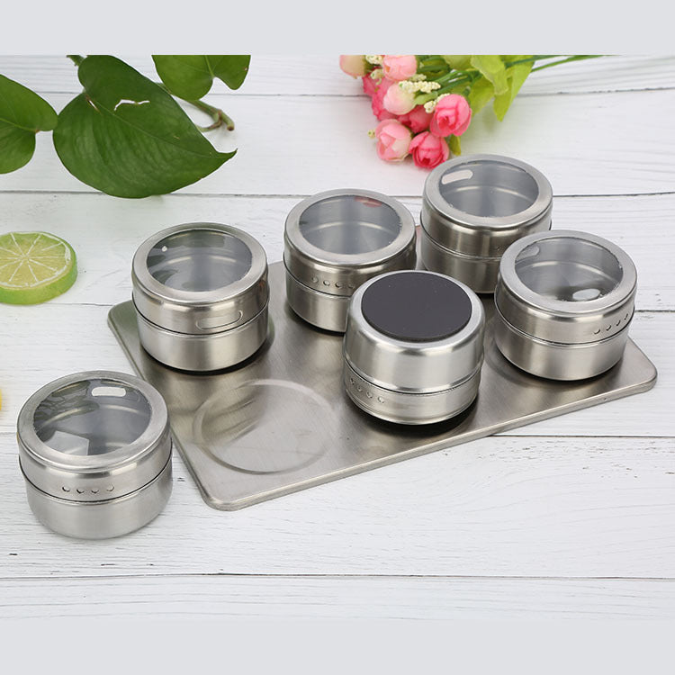 Clear Stainless Steel Spice Container