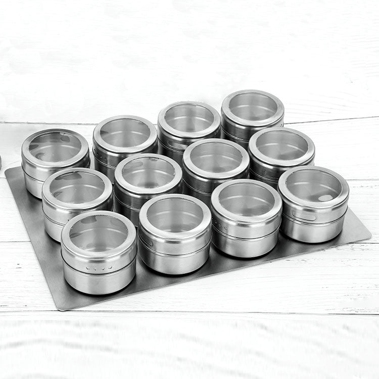 Clear Stainless Steel Spice Container