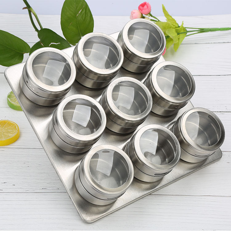 Clear Stainless Steel Spice Container