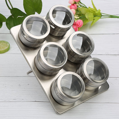 Clear Stainless Steel Spice Container