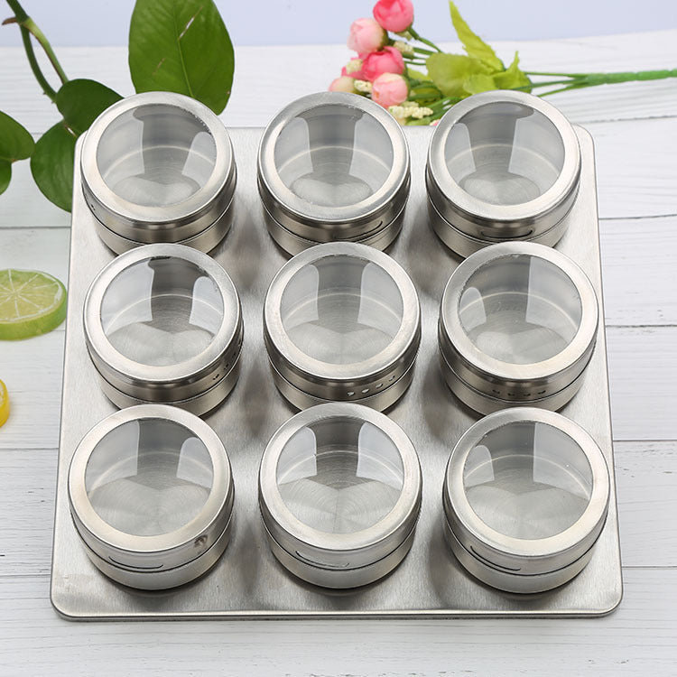 Clear Stainless Steel Spice Container