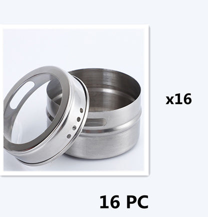 Clear Stainless Steel Spice Container