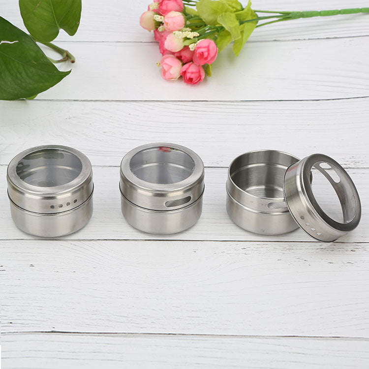 Clear Stainless Steel Spice Container