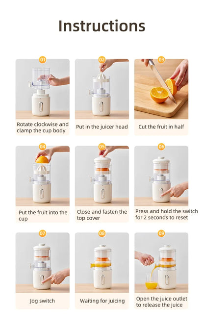 portable electric fruit juicer