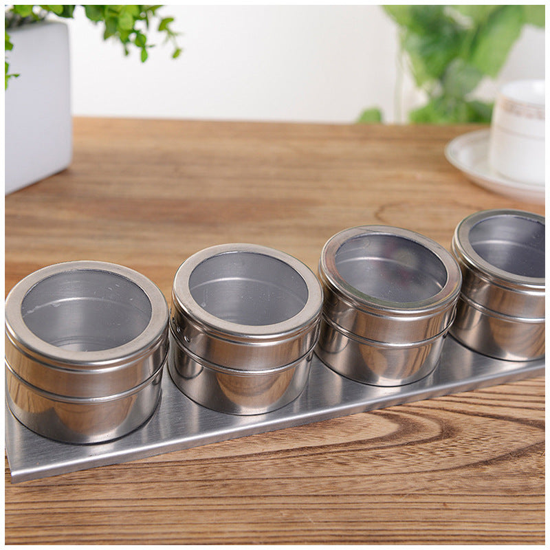 Clear Stainless Steel Spice Container